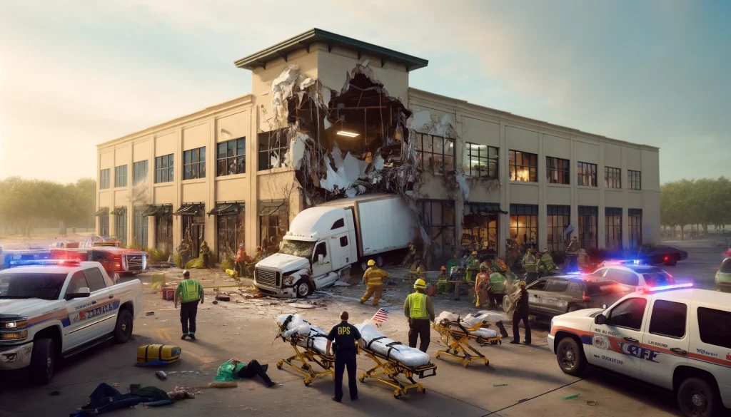 Truck Plows Into Texas DPS Office, Several Injured