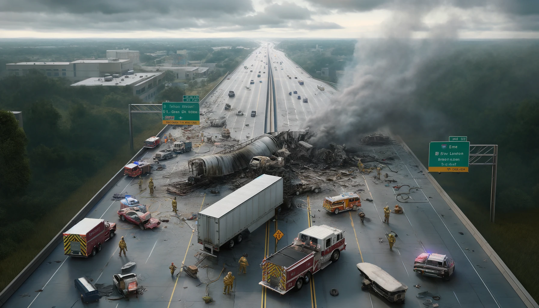 TractorTrailer Explosion Keeps Part of I95 Shut for Days