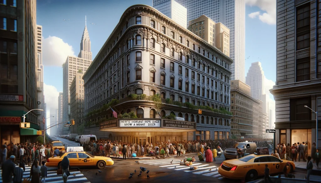 NYC's Broadway District Sees Chic Hotel Converted To Migrant Shelter